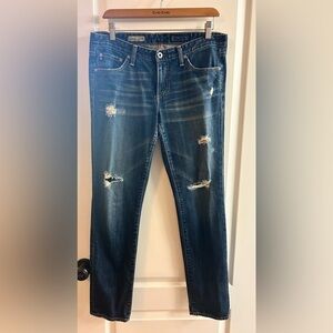 AG "Adriano Goldsmidt" Stilt Cigarette Leg/distressed Jeans - Sz 30R